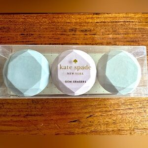 NIB Kate Spade Gem Erasers - Set of 3 - Pastels